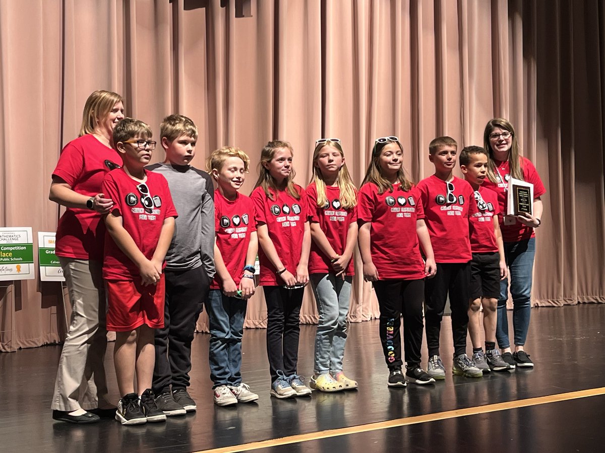 CES__Principal's tweet photo. Congratulations to the CES 4th grade math team for winning 4th place at the SMECO Math Challenge last night. Congrats to our 4th &amp; 5th grade teams for great collaborative problem solving! https://t.co/jBua8g1mVw