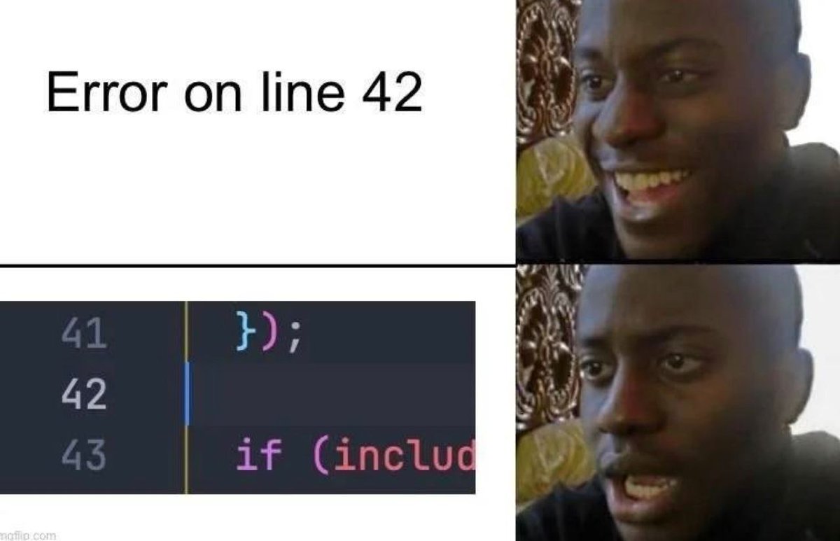 PR0GRAMMERHUM0R's tweet image. And then you find an error in the 80th line of code reddit.com/r/programmerhu…