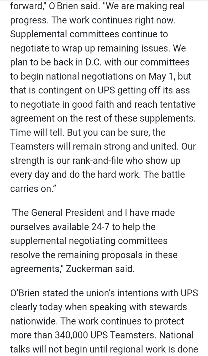 BrJoeBalkis's tweet photo. 4/23/23 ups negotiations update
#2023TeamstersupsContractCampaign #Teamsters #ups
#sob, #cuckerman &amp; ect had a call to sell the #negotiations &amp; #contract to &amp; co-opt any #UnionStewards not already co-opted.
https://t.co/41tcRxqC1l
#DEFUNDfacebook
#DEFUNDtwitter
#DEFUNDgoogle https://t.co/n1cEpvyzax