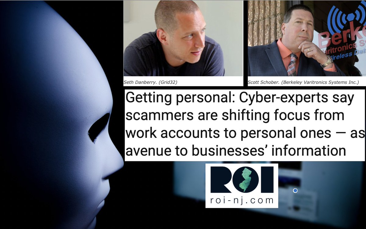 Cyber-experts say scammers are shifting focus …. Seth Danberry, Pres/co-founder of Grid32 &amp; Scott Schober, Pres/CEO of BVS share their cyber insight with ROI.
bit.ly/3pb6otK

<a href="/ROINJNews/">ROI-NJ</a> @reporterbrett <a href="/Grid32InfoSec/">Grid32 Cybersecurity</a>. @bvsystems <a href="/ScottBVS/">Scott Schober</a> @hackedagainbook

#cybersecurity