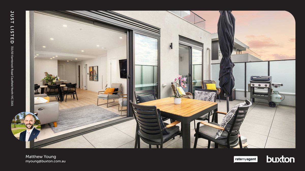 🛌 3 🛀 2 🚘 2
📍 311/50 Kambrook Road, Caulfield North, VIC, 3161

My latest listing on RateMyAgent.

rma.reviews/OwHr3eHZsPgD

...
#ratemyagent #realestate #Buxton_Port_Phillip__St_Kilda