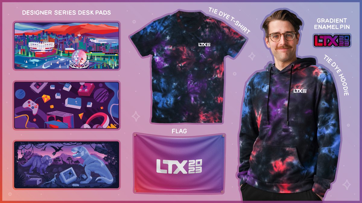 LTXexpo's tweet photo. Check out our LTX 2023 merch! Ticketholders can reserve these, and more, at https://t.co/5gXMcuK1RP to pick up at the expo. https://t.co/CnPiznqgtW