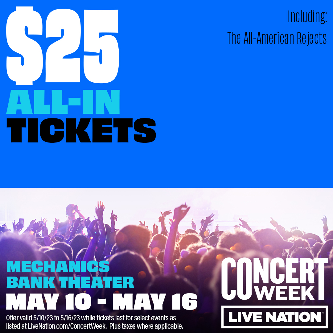 National Concert Week next Wednesday and you can get $25 All-In tickets to see The All-American Rejects, New Found Glory, Motion City Soundtrack and The Get Up Kids live! Head to livenation.com/concertweek to get your tickets May 10th at 10 AM!