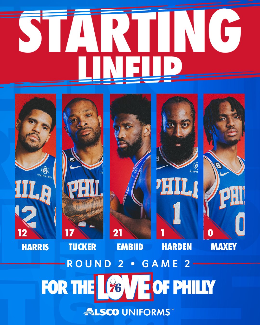 Philadelphia 76ers on Twitter "tonight's starting five 🔔 Tobias31 🔔