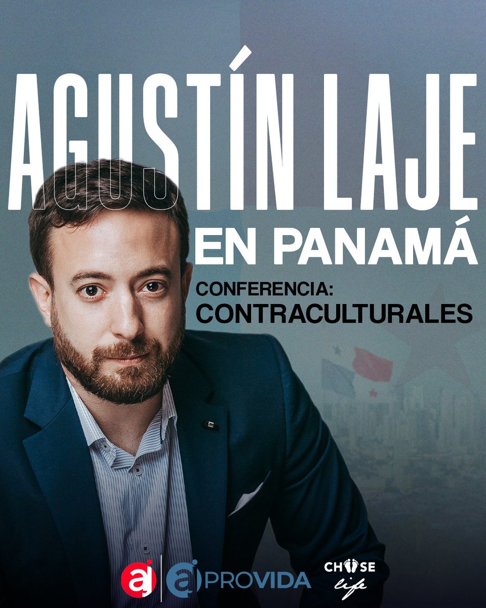 AjProvida's tweet photo. Este 17 de junio tenemos  la grata visita en Panamá de  @AgustinLaje 

Lugar: Auditorio Hosanna
Hora: 4:00 p.m. 

Boletos VIP 15.00
Boletos General 12.00

Boletos en venta en las oficinas de Avanzada Juvenil.

Para mayor información puede escribir al 6075-6942. https://t.co/FptW0C5zuB