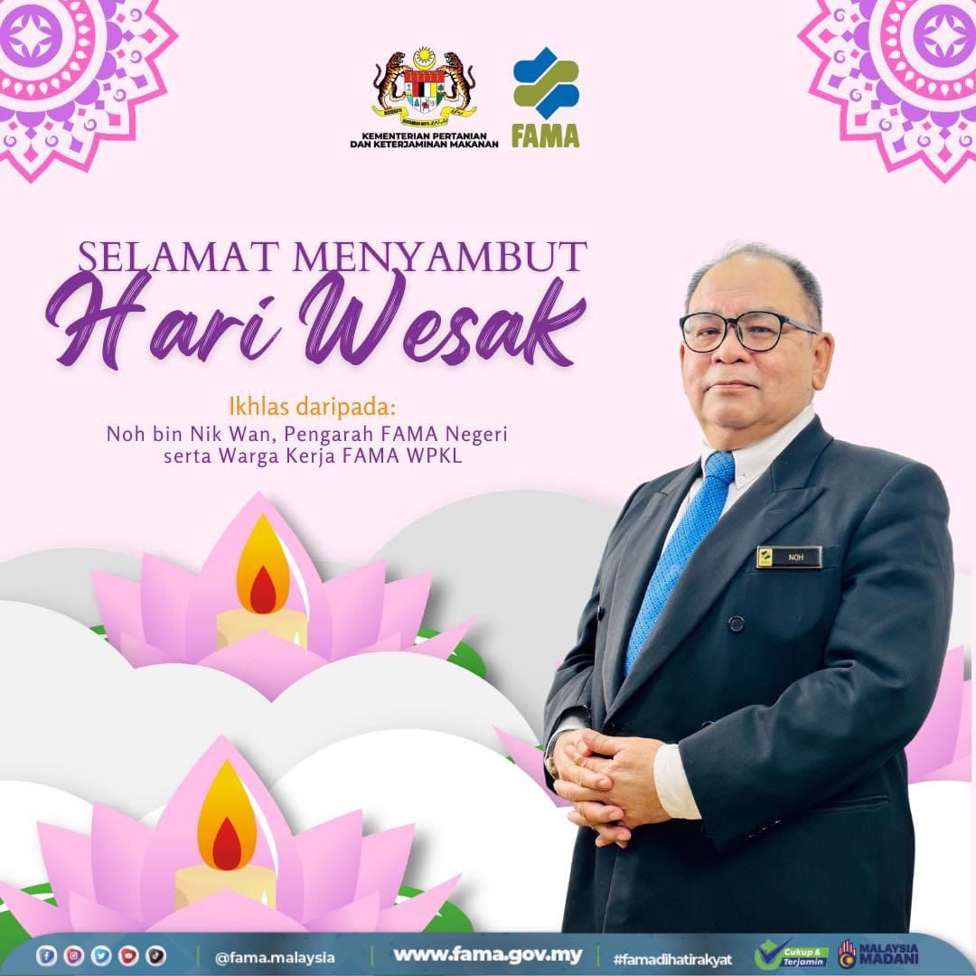Fama_WilayahKL's tweet photo. 𝐒𝐞𝐥𝐚𝐦𝐚𝐭 𝐦𝐞𝐧𝐲𝐚𝐦𝐛𝐮𝐭 𝐇𝐚𝐫𝐢 𝐖𝐞𝐬𝐚𝐤 𝐛𝐮𝐚𝐭 𝐩𝐞𝐧𝐠𝐚𝐧𝐮𝐭 𝐚𝐠𝐚𝐦𝐚 𝐁𝐮𝐝𝐝𝐡𝐚 𝐝𝐢 𝐌𝐚𝐥𝐚𝐲𝐬𝐢𝐚🌅

Semoga perayaan ini dapat menyerlahkan serta meraikan nilai-nilai asas seperti toleransi, kasih sayang dan khidmat kepada manusia. https://t.co/QpGiN6XZwR