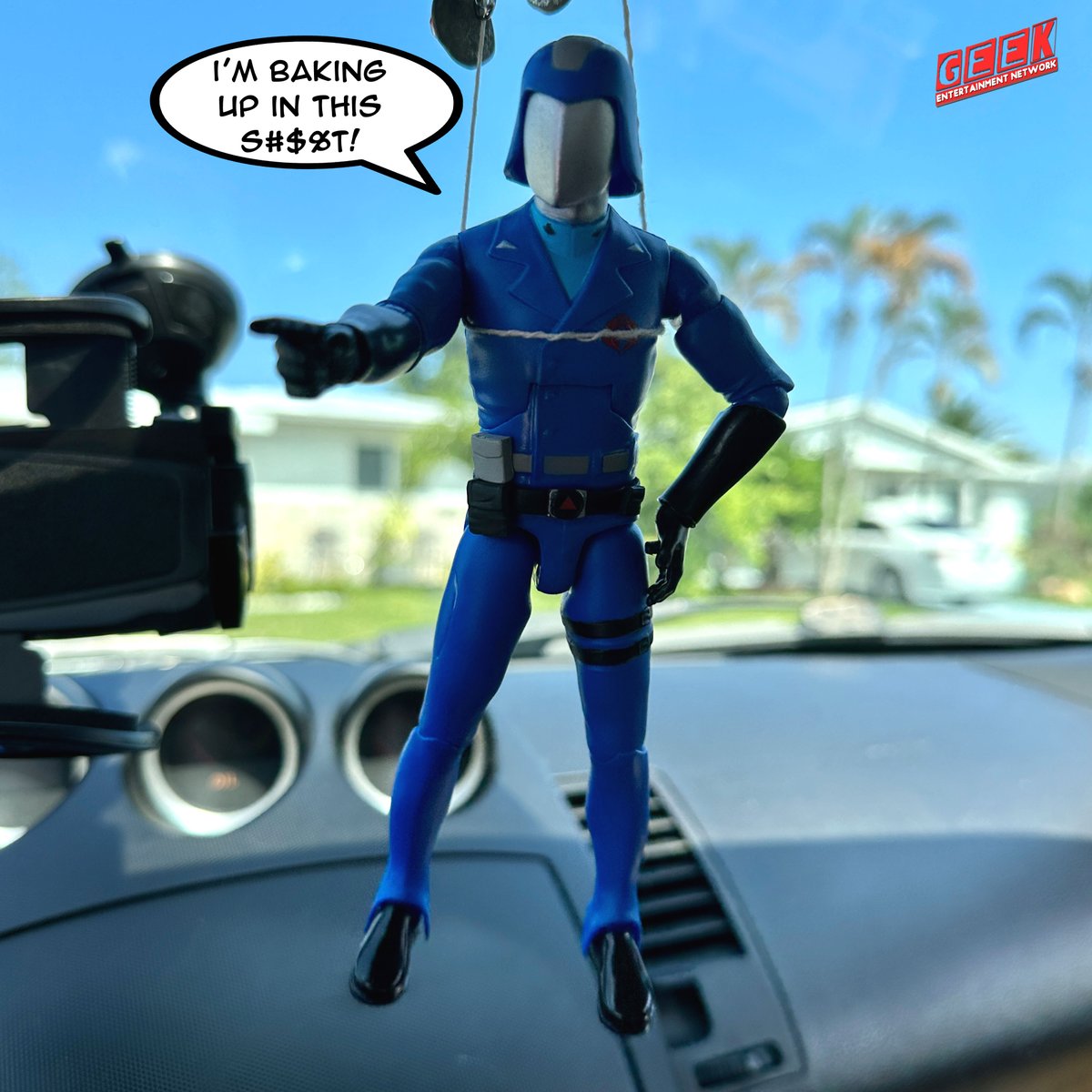 #Toysinrides: #Super7Ultimates Cobra Commander is tagging along on this sunny South Florida day...
#gijoe #gijoenation #nissan350z