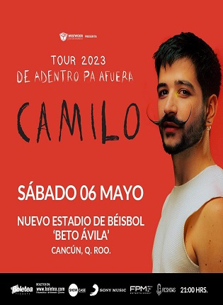 treceveinte_net's tweet photo. Camilo debuta en Cancún con su gira #DeAdentroPaAFuera https://t.co/H2Q5gYJwp8 https://t.co/PxFVgzogOC