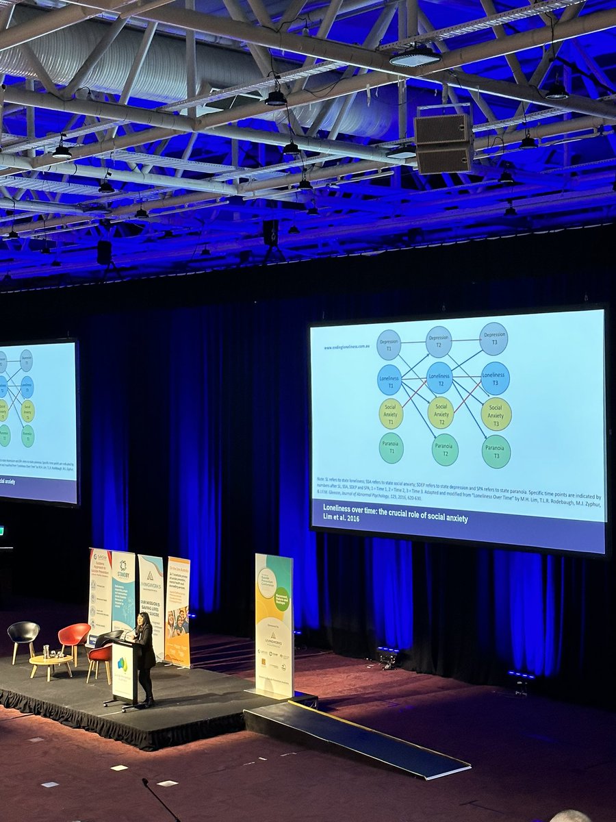 “Social anxiety and loneliness are like partners in crime. We cant prevent the epidemic of loneliness facing our generation unless we target them both.” <a href="/drmichellehlim/">Michelle Lim</a> Day 3 at the National Suicide Prevention Conference #NSPC23 <a href="/SuicidePrevAU/">Suicide Prevention Australia</a>