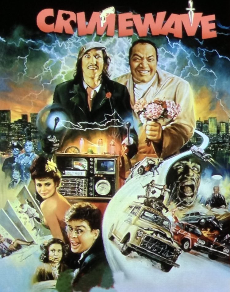 As prescribed by @DonOfTheDeadMk7 I am revisiting Sam Raimi’s 2nd feature Crimewave (1985) a.k.a. TheXYZMurders, written by Raimi & theCoen bros.
It stars BruceCampbell, BrionJames from BladeRunner, PaulSmith from MidnightExpress, and PhantomOfTheParadise producer EdPressman! 😀