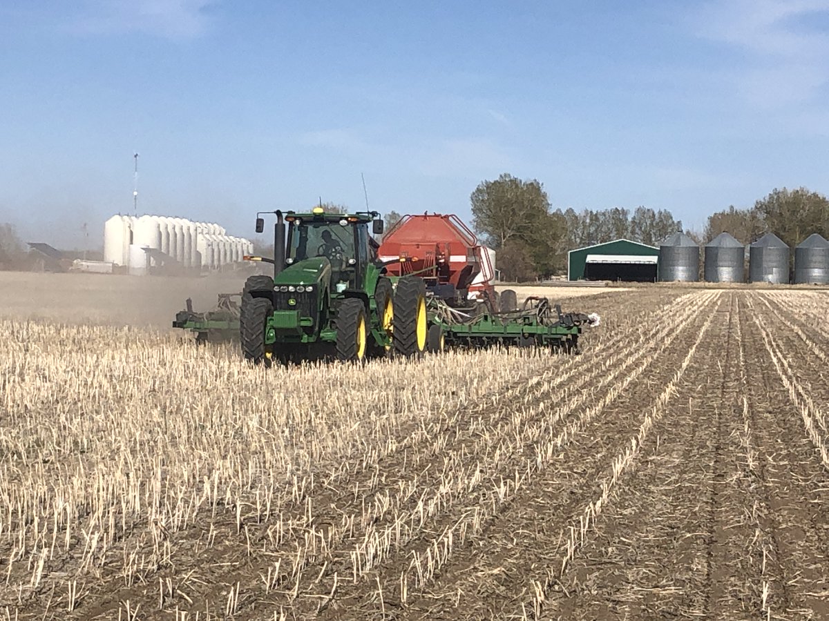 Seeding Bolles HRS wheat into irrigated hemp stubble. ⁦<a href="/SeedDepot/">Seed Depot</a>⁩