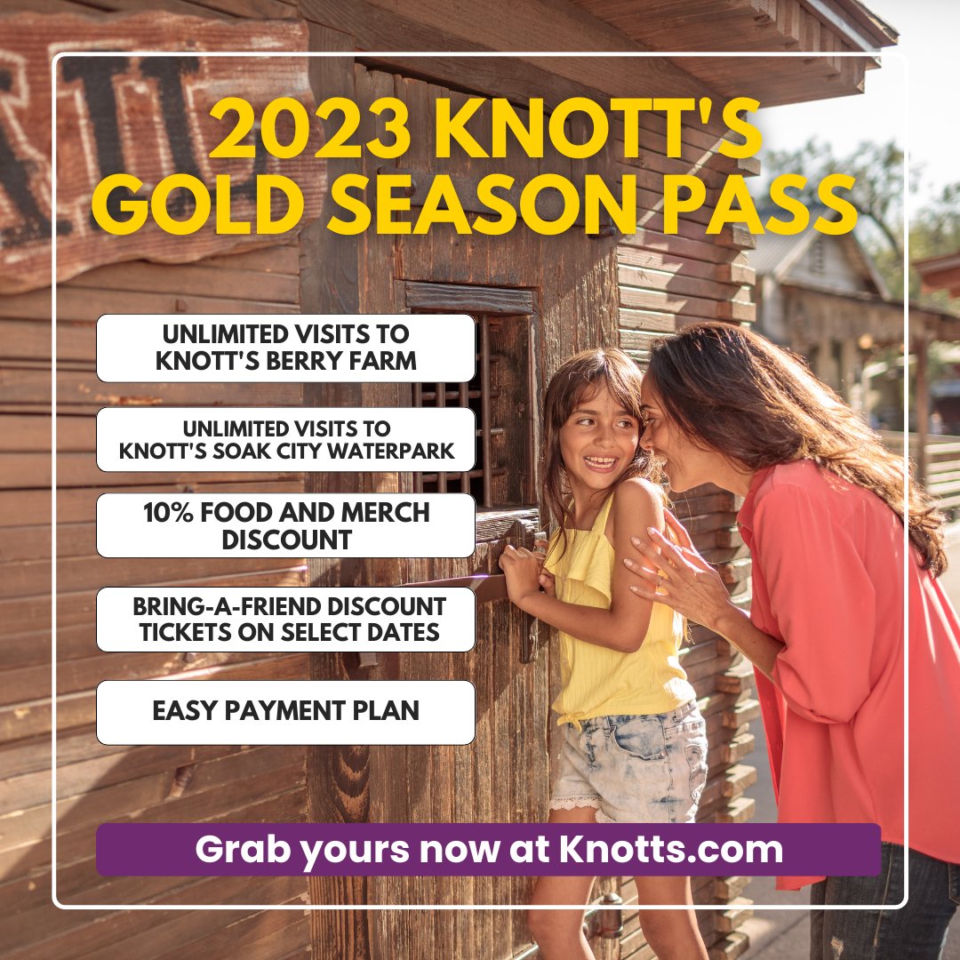 Knott's Berry Farm on Twitter "Grab your 2023 Gold Season Pass now to