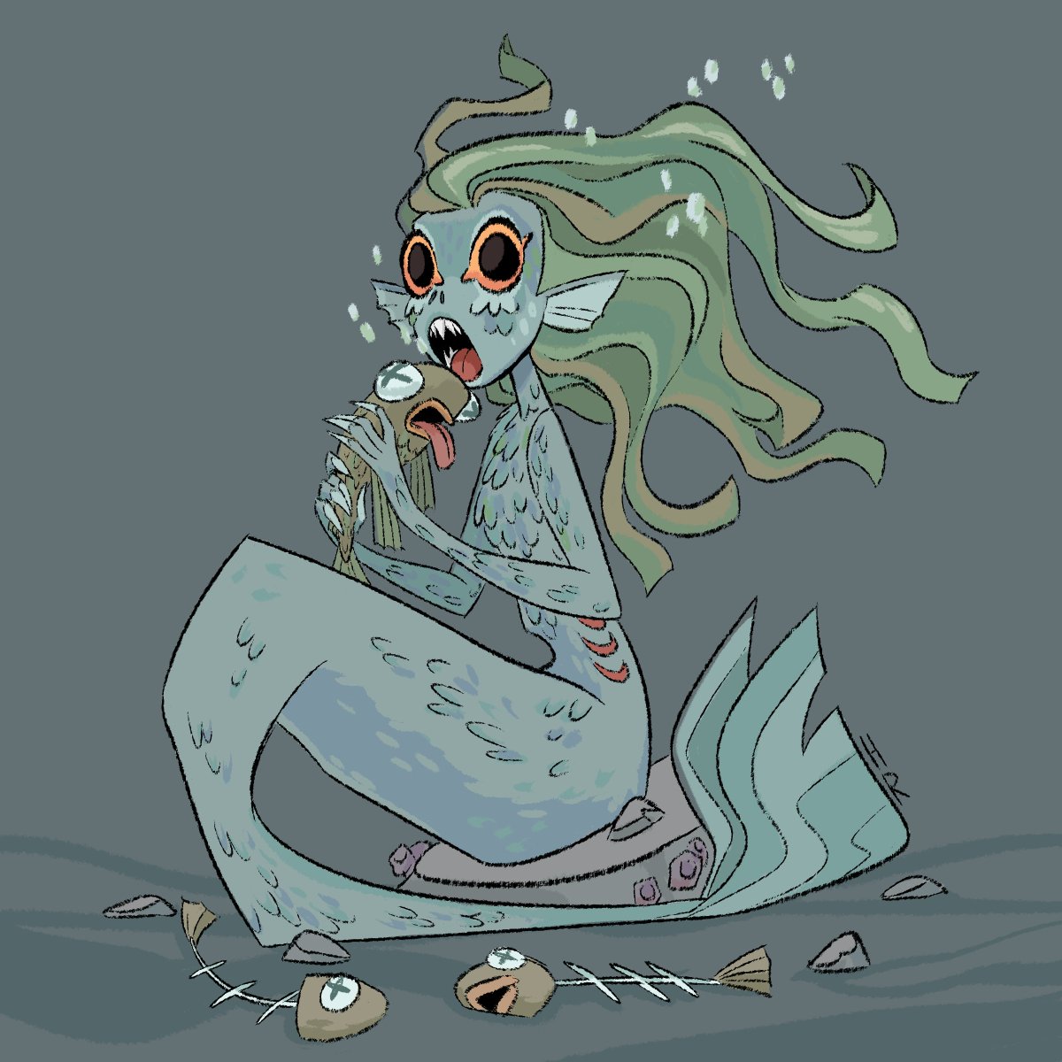 Don't interrupt her while she's eating! #mermay2023