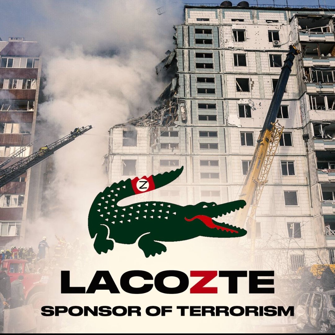 _Kvelen's tweet photo. @Lacoste #stopsupportterrorism
#russiaIsATerroristState https://t.co/mLwwdlkFdy
