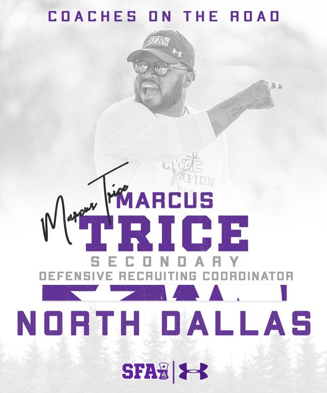 CoachTrice8's tweet photo. Dallas, TX‼️

Back in the place that I call home! 
Looking for young men who LOVE competing in everything they do! 

DFW ➡️ SFA

#AxeEm x #RaiseTheAxe https://t.co/tKga9U4oro