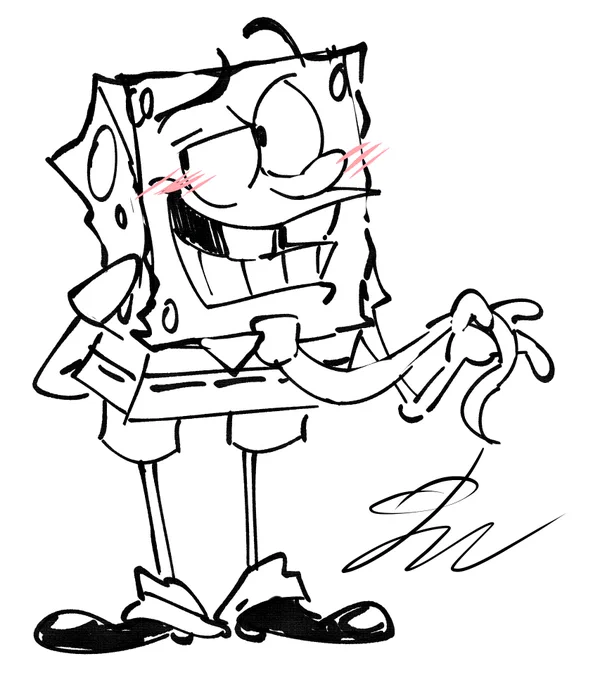 I completely forgot to celebrate. Sorry, SPONGEBOB…. I still love him, though I am preoccupied with other things! So I painted him for the first time in a while.