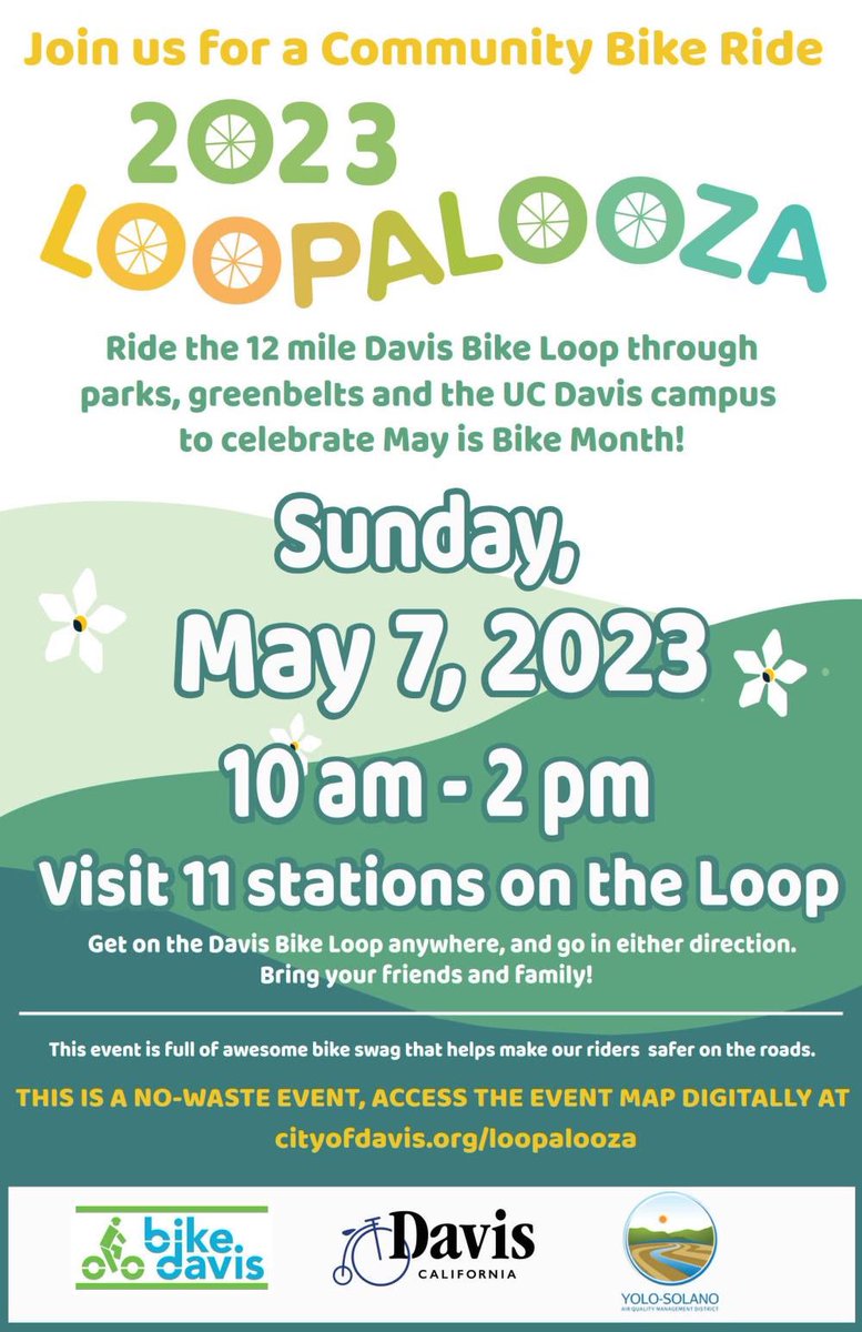 This Sunday is Bike Loopalooza. You can ride to Davis on Capital Corridor for just five dollars a trip.

Use the promo code V533 in the promo code box when booking.

<a href="/sacbike/">SABA</a> is hosting a social ride that goes to the event that meets at Sacramento Valley Station at 9:30 a.m.