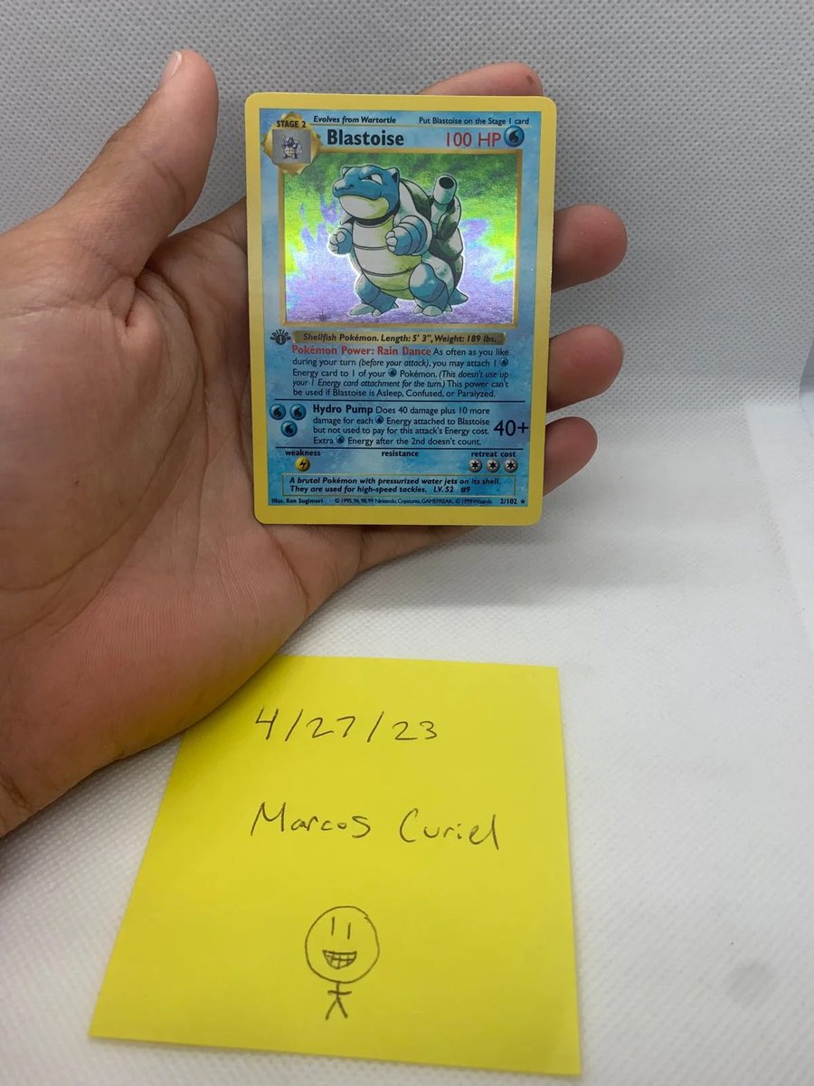 charizardseller's tweet photo. Shadowless blastoise available now $350 dm to purchase serious buyers only 
#pokemon #pokemontcg #charizard #blastoise #pokemoncards 
#PokemonScarletViolet https://t.co/a5EGURBCJa