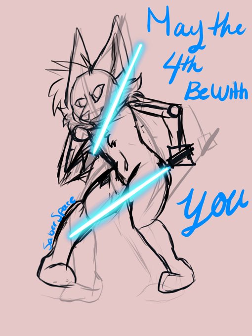 I doodled this for May 4th :0 I&rsquo;d charge 35 for  it ($15 off)  Can be done on stream :) https://t.co