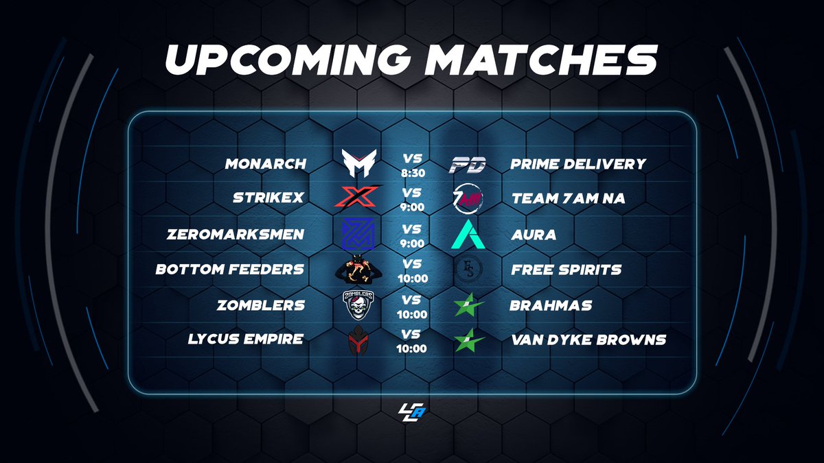 LCABroadcasting's tweet photo. ๐จ Tonight's matches covered by LCA!๐จ
โ๏ธ @MonarchGGs VS #PrimeDelivery
๐๏ธ @ynoTFPS
โ๏ธ @StrikeXGG VS @Team7AM NA
๐๏ธ @BignTallMatt
โ๏ธ @ZeroMarksMen VS @AuraGEsports
๐๏ธ @danniifanta & @ParksCasts
Streams in the replies below!โฌ๏ธ https://t.co/qe1OLVZQpk