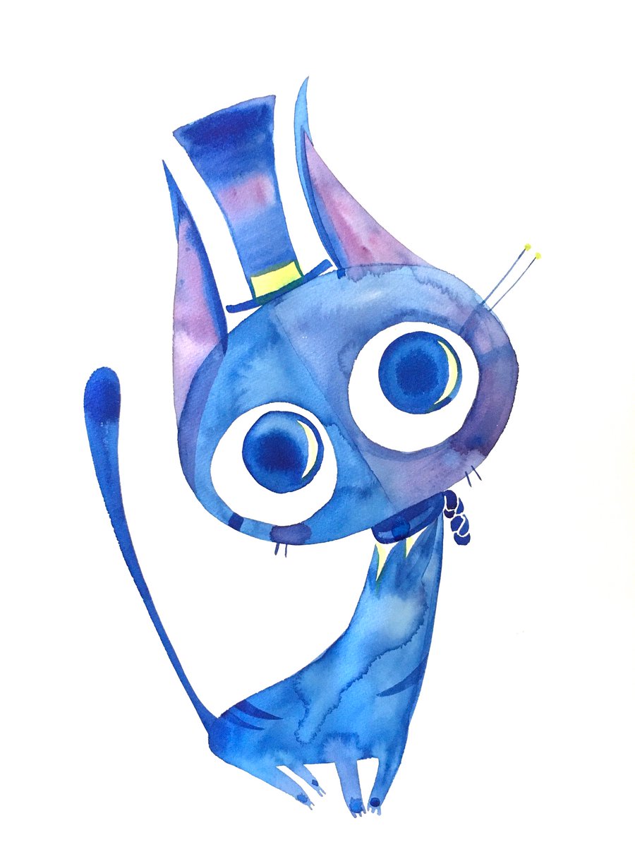 「響いたら、是非!  #絵柄が好きって人にフォローされたい」|ほんだ猫 (不思議風景と猫を描くぶるべり)のイラスト