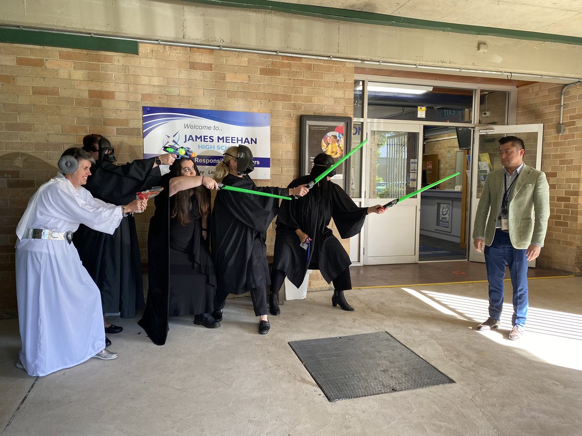 MsRatusau's tweet photo. May the 4th Be With You | All is well on Planet Terra (@JamesMeehanHS) today, Senior Executive phasers have been set to ‘stun’, with a little surprise from their Empire #StarWarsDay #staffwellbeing #lovewhereyouwork @PBordado @KrishnaP34 @_iEndo @RogersLeesa https://t.co/4WrJQP19Rt