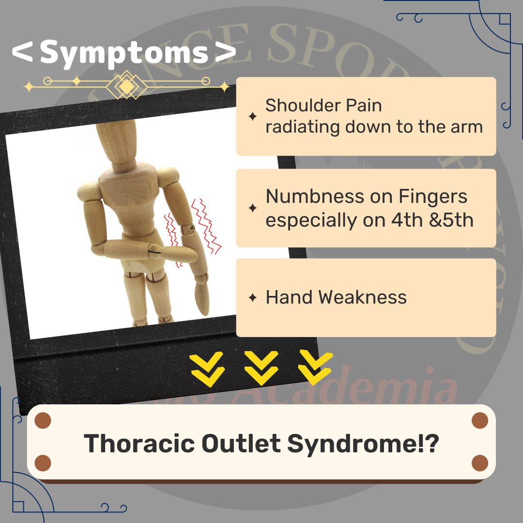 Physiohub101's tweet photo. Do you have symptoms like this?
Do Life Smart with Evidence💡

#PhysioHub #Evidence #Fitness #Health #Science #Physicaltherapy #healthy #lifestyle #wellness #ThoracicOutletSyndrome https://t.co/jQmbir78d7