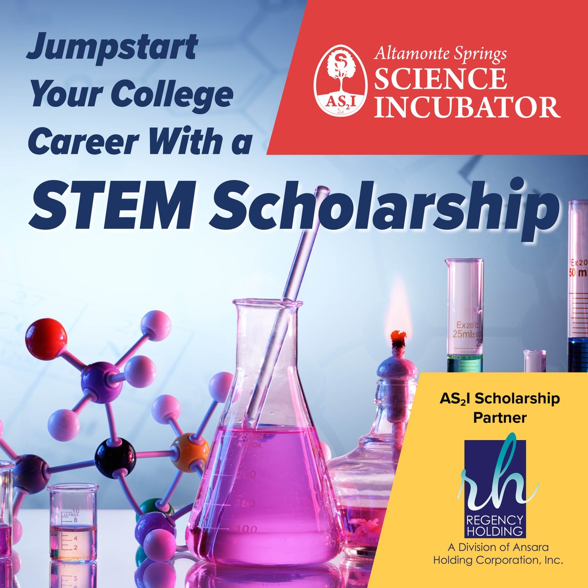 CityofAltamonte's tweet photo. The Altamonte Springs Science Incubator program, in partnership with Dr. Ashley Ansara, is awarding  $1,500 to Seminole County high school seniors who are passionate about innovating for a better world. Application Deadline: June 2. Apply today! https://t.co/omdR1lalDW #AS2I https://t.co/wk67jC5EyY