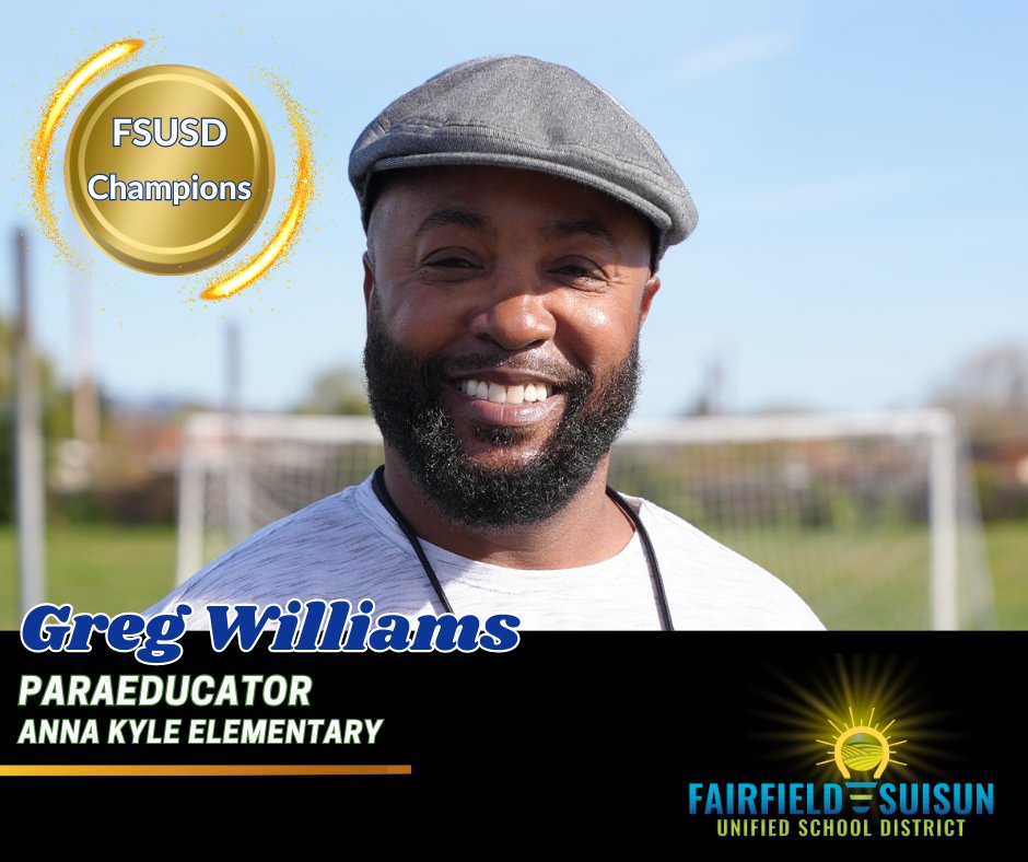 Today, we applaud Greg Willams, a one-in-a-million Paraeducator at who is a true inspiration to staff and students. Greg, we thank you for being unique and a bright light to the staff and students of FSUSD. We praise you for being a true #FSUSD champion!