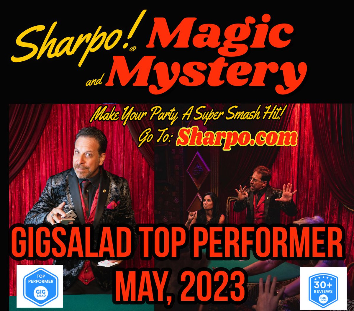 EricHowellSharp's tweet image. Traveling theater of magic &amp;amp; mystery.  Book now at sharpo.com
#Sharpo  #Magic #Magician #LAEvents #LaParties #magicshows #erichowellsharp #cardtricks #cardmagic #closeupmagic #partymagician #losangelesevents #sanfernandovalley #valleymagic #sanfernandovalleymagic