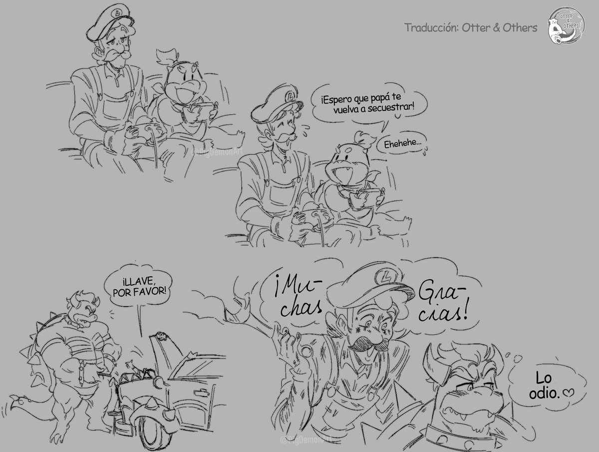 OtterAndOthers's tweet photo. Paseo por el castillo.

Después del secuestro de Luigi, Bowser se ofreció a hacerle un recorrido mientras arreglaban sus asuntos.

Artista: @/pigdemonart
#bowuigi https://t.co/XS686pdxWs