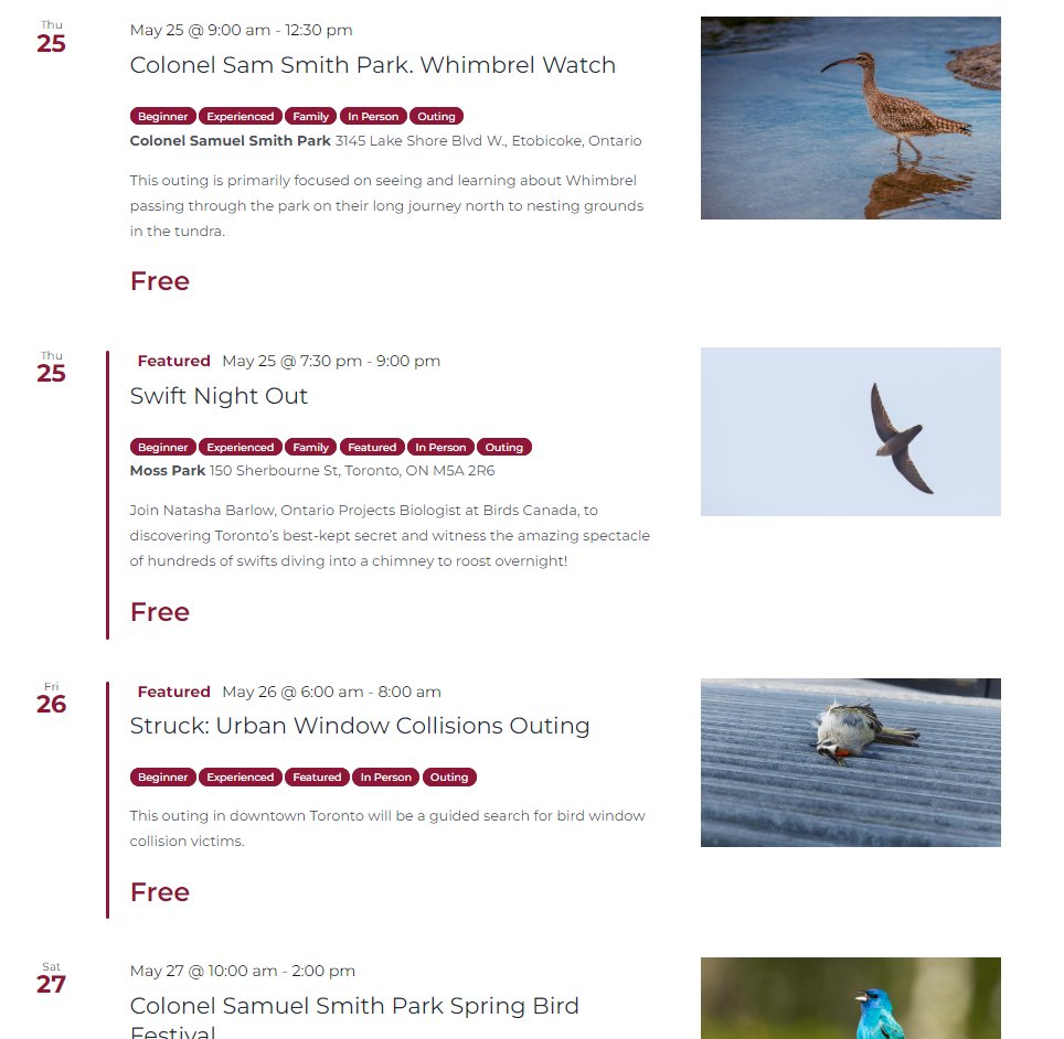 BirdsCanada_ON's tweet photo. Toronto Bird Celebration: attend virtual and in-person events celebrating birds across the GTA ! We have activities for kids and adults, enthusiasts and experts alike, happening throughout May. https://t.co/AOTvejQ57v #TOBirdParty https://t.co/c4Re6synEL