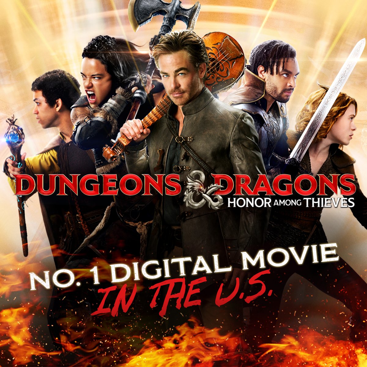 DnDMovie's tweet image. Don't miss out on this party. Dungeons &amp;amp; Dragons: Honor Among Thieves is the #1 digital movie in the US! paramnt.us/HonorAmongThie…