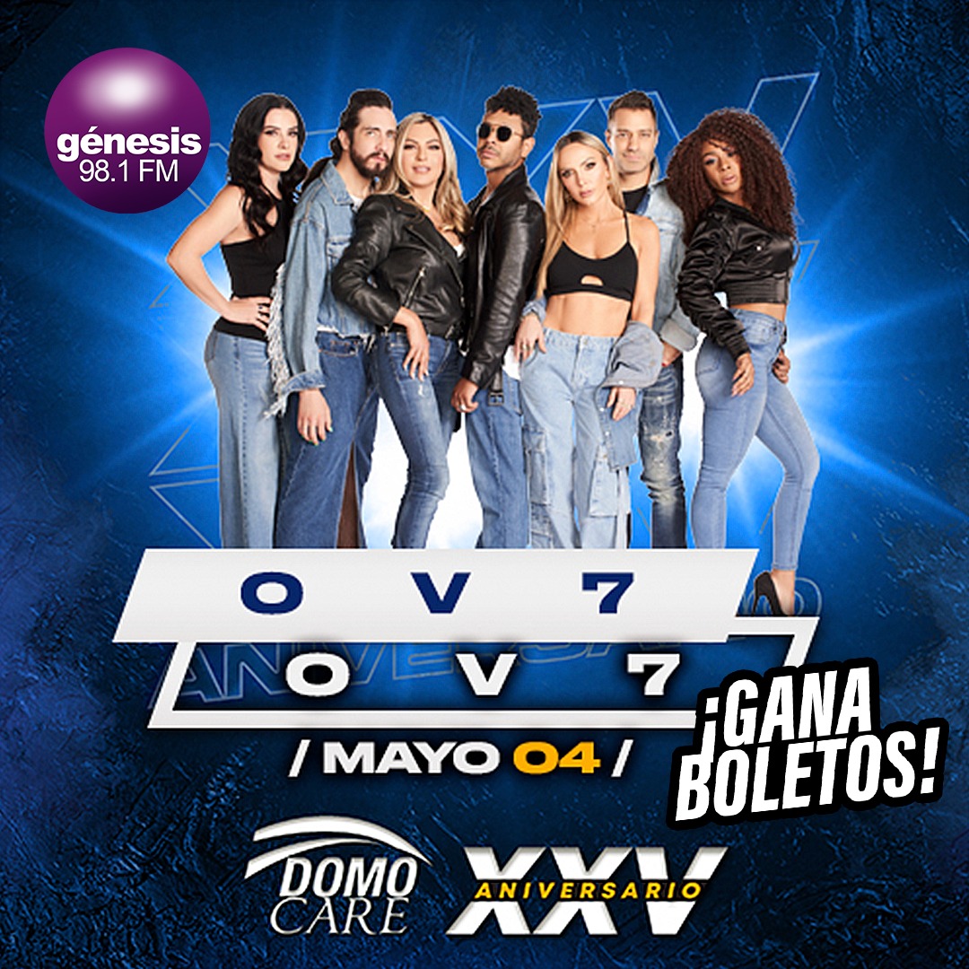OV7 estará este 04 de MAYO en el <a href="/domocaremty/">DomoCare</a> y Génesis 98.1 tiene tus accesos 🎟️🤞🏻

¡Participa por un boleto doble!

✅Da RT a este tweet.
✅Comenta tu nombre completo y canción favorita

¡Y listo! Ya estás participando 🙌🏻
