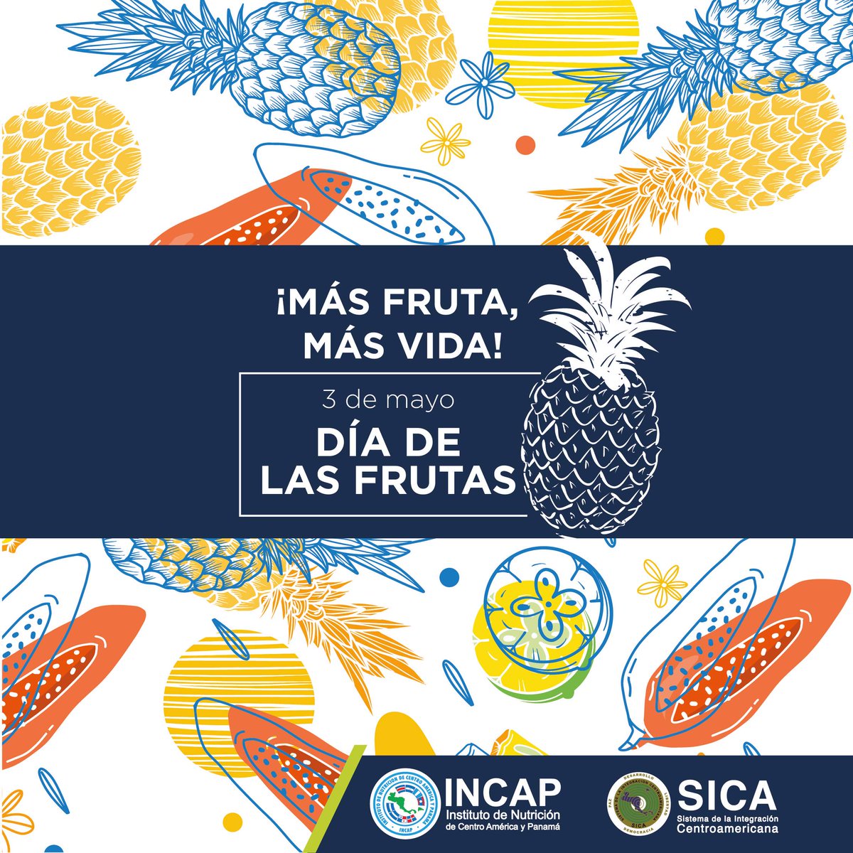 INCAP_NUTRICION's tweet image. 3 DE MAYO  
Esta fecha conmemorativa regional, se instituyó a partir del año 2015 como producto del proyecto PROMEFRUT, desarrollado en trabajo conjunto entre el INCAP; el #ConsejoAgropecuarioCentroamericano (CAC) y el Consejo de Ministros de Salud de Centroamérica #COMISCA.