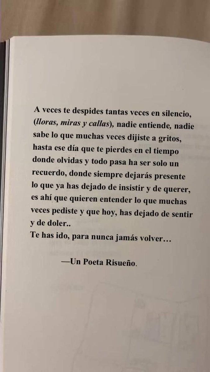 Te has ido, para nunca jamás volver…✍️♥️