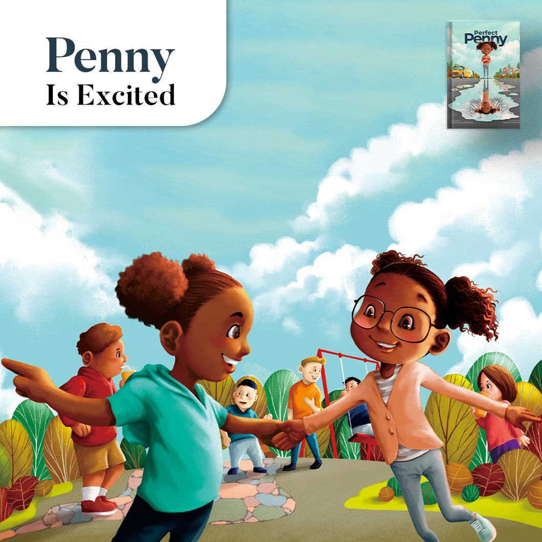 An overwhelming sense of excitement fills Penny as she anticipates the beautiful experience. Get a copy of the book Perfect Penny written by Jenayssi Padget now by clicking the link perfectpennyseries.com #childrenbooks #author #booklaunch #newbook #childreneducation