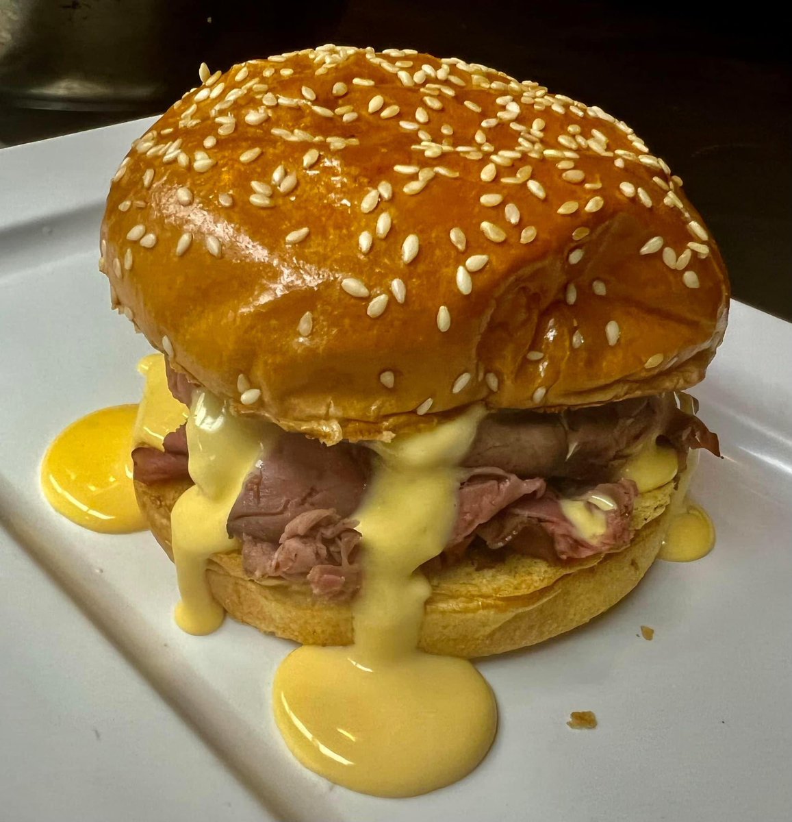 In the lab w/ a 🍴a 🔪 …. #whatsnext #killersandwich #notcannedsauce and yes the absolute best brioche bun! #epic <a href="/daveyhubb/">Chef Dave</a>