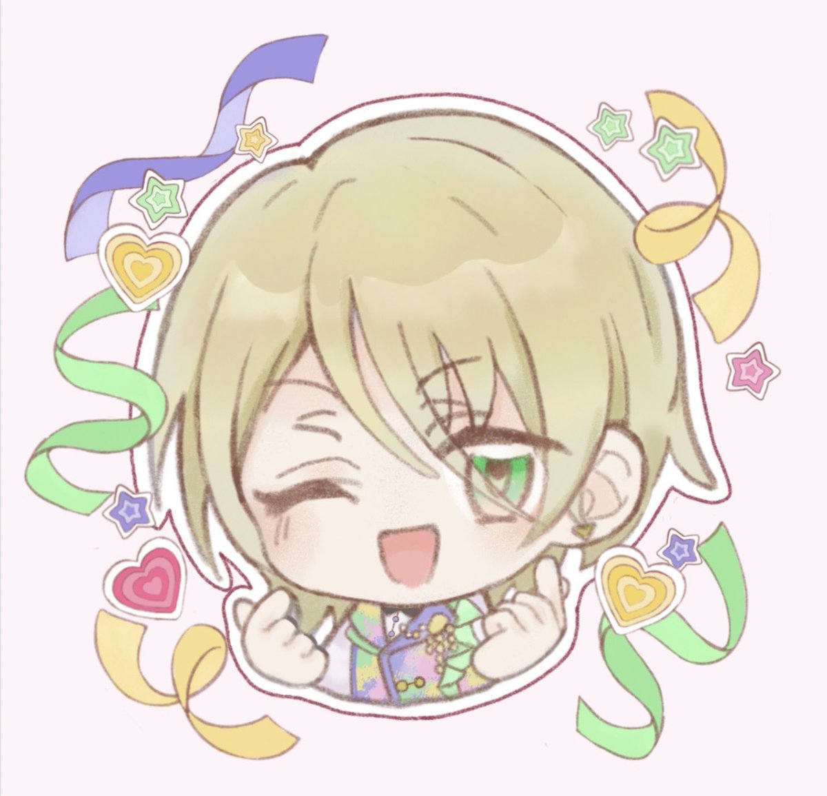 お友達に捧げたあんスタ絵！！！🩷💛🩵💜💚久しぶりの絵