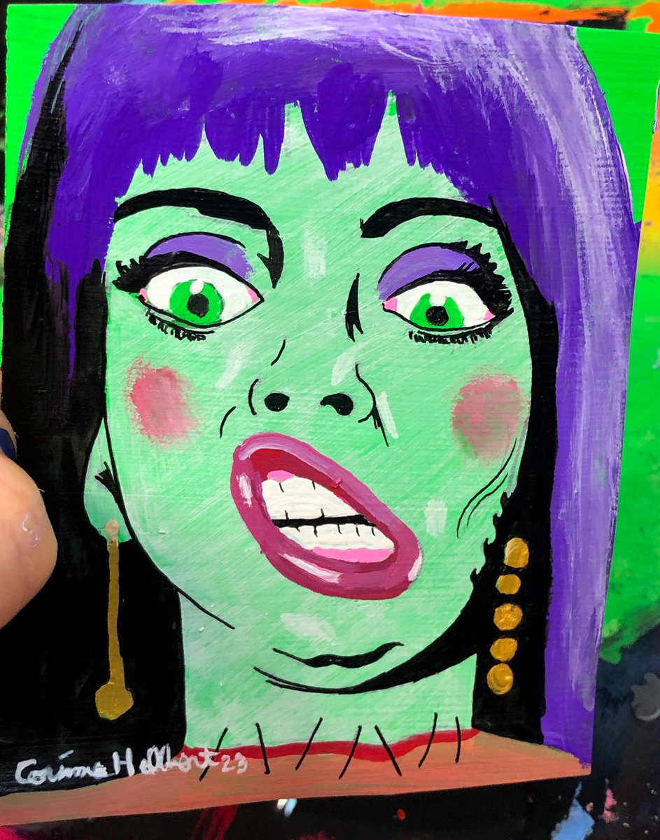 Of course I had to do Frankenhooker. This one is sorta hard to get a good pic of. Put her up in the shop! Linkz in comments 👁💀👁 Drop a horror character you'd like to see in the comments! It’d be cool to know what people would be excited to see me paint 💀🩸💀 #tinypainting