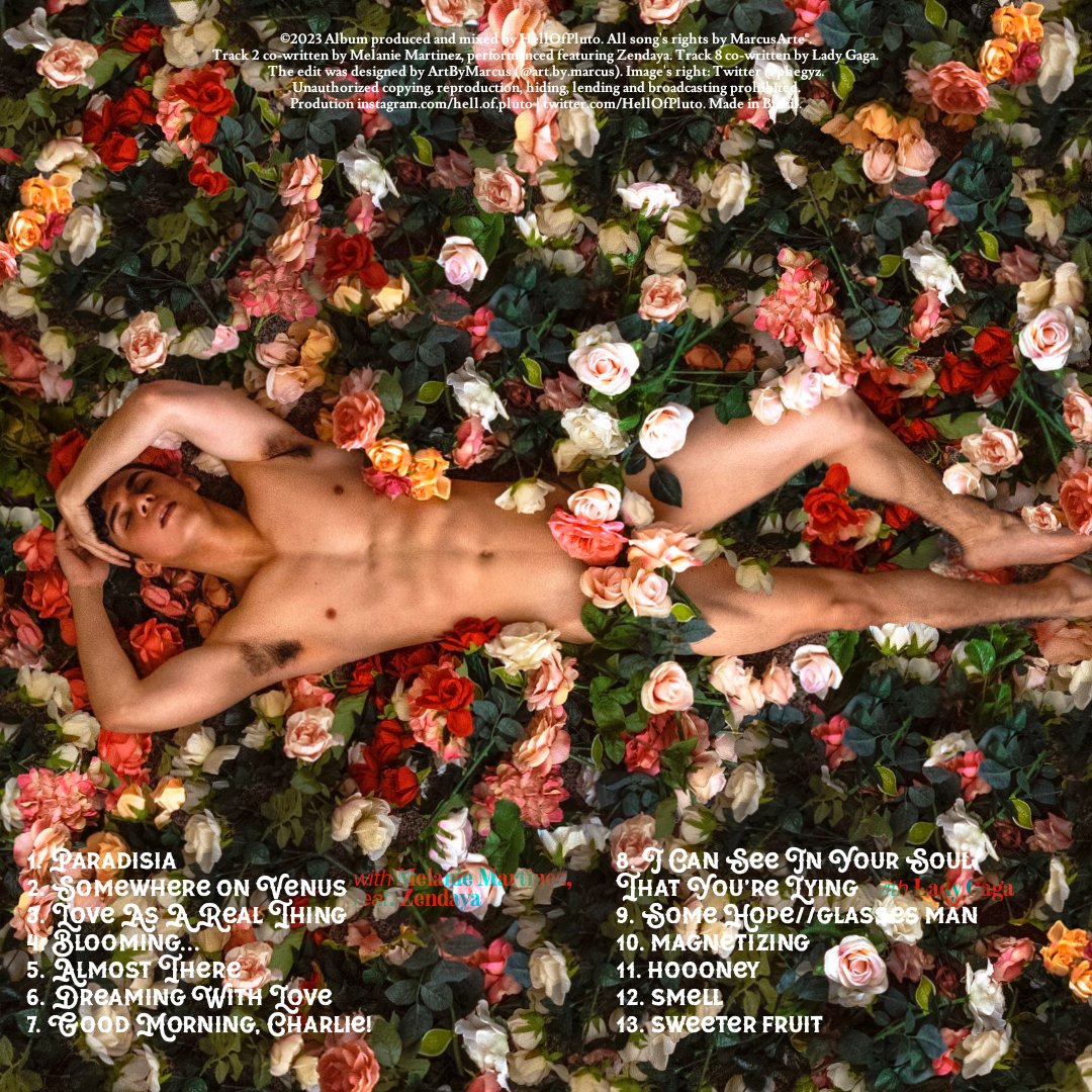 HellOfPluto's tweet photo. "Is The Love A Real Thing?" - Album by @marcus_arte
⚠️IT'S A FICTIONAL ALBUM⚠️
📸 both pics by @phegyz
✅ @ArteByMarcus
⭐ post's also on https://t.co/DfkFdmFOZK
.
#marcusarte #melaniemartinez #zendaya #ladygaga #arte #photography #albumcover #hellofpluto #loveislove #LGBTQIA https://t.co/7dh3mJ0tDt