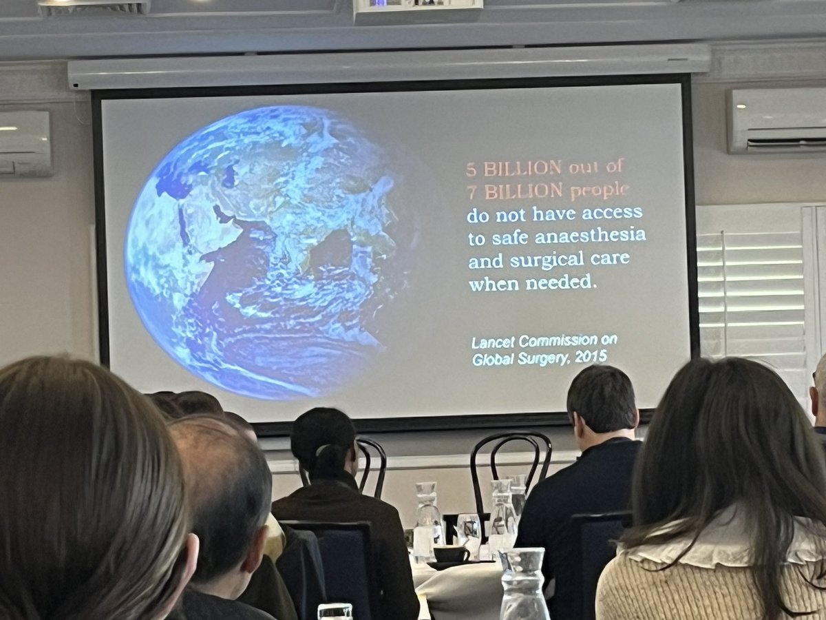 Stunning and sobering statistic 5 billion out of 7 billion people in the world don’t have access to safe anaesthesia #elc23syd #ANZCA