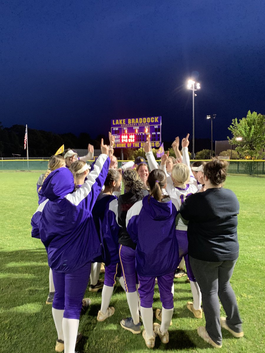 LB Bruins Athletics (@lbathletic) on Twitter photo Let’s gooooo <a href="/ThatPurpleTeam/">Lake Braddock Softball</a>!!! #1 in the Patriot District after tonight’s W! Onto playoffs!! 🐻💪 Let’s gooooo <a href="/ThatPurpleTeam/">Lake Braddock Softball</a>!!! #1 in the Patriot District after tonight’s W! Onto playoffs!! 🐻💪