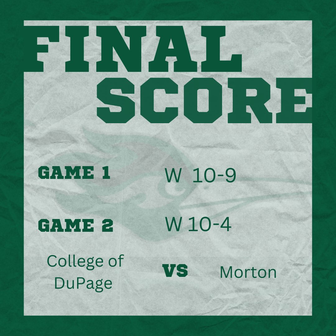 Chaps did it again, sweeping Morton College on their home field! Preparation for the District tourney is in progress.