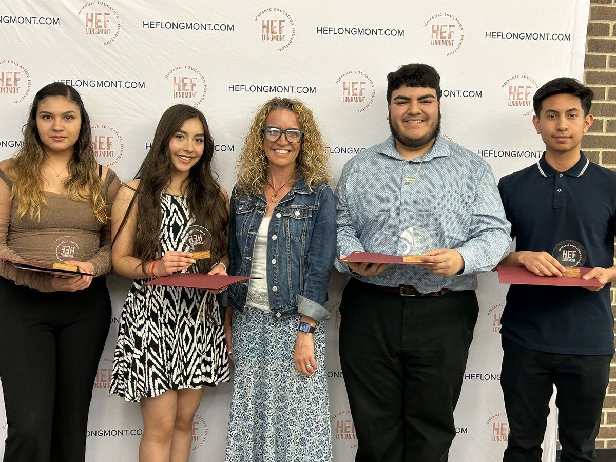 SVVSD_Ringer's tweet photo. So proud of our Skyline recipients of 2023 Hispanic Education Foundation Scholarships! Congratulations Ulises, Frankie, Daisy and Giselle!   @KarlaAllenbach @SVVSDsupt https://t.co/nAg2GLXQpk