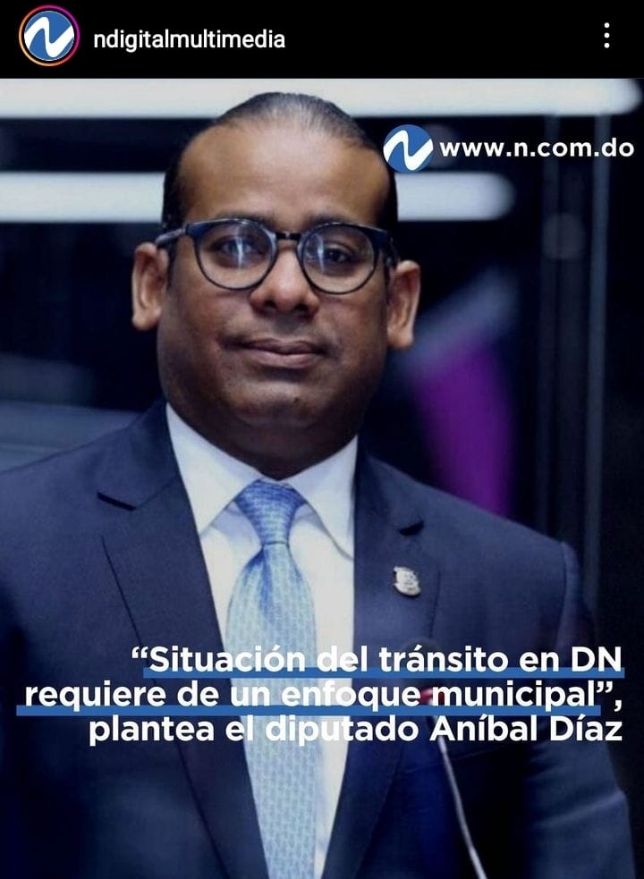El tema del tránsito merece un enfoque municipal manifiesto el Diputado de la Capital Anibal Díaz y próximo Alcalde del D N. <a href="/PRM_Oficial/">PRM</a> @SimonRo_driguez <a href="/ReynaJerez89/">Reyna Jerez</a> <a href="/sucesosdigitalr/">SucesosDigitalR.D noticias</a> <a href="/SanzLovaton/">Yayo</a> <a href="/DavidColladoM/">David Collado</a> <a href="/enperspectivard/">En Perspectiva con Aníbal Díaz</a>, <a href="/AnibalDiputado/">Aníbal Díaz</a>, <a href="/luisabinader/">Luis Abinader</a>