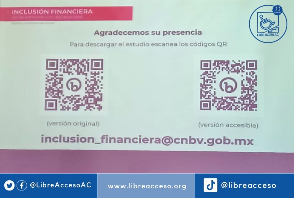 movimientoPcD's tweet photo. Asistimos a la presentación del "Estudio de Inclusión Financiera de Personas con Discapacidad" en la Comisión Nacional Bancaria y de Valores.
En compañía de distintas organizaciones de personas con discapacidad. Aquí compartimos los resultados, escanea el código QR (imagen 2) https://t.co/lAwGTiEpAb