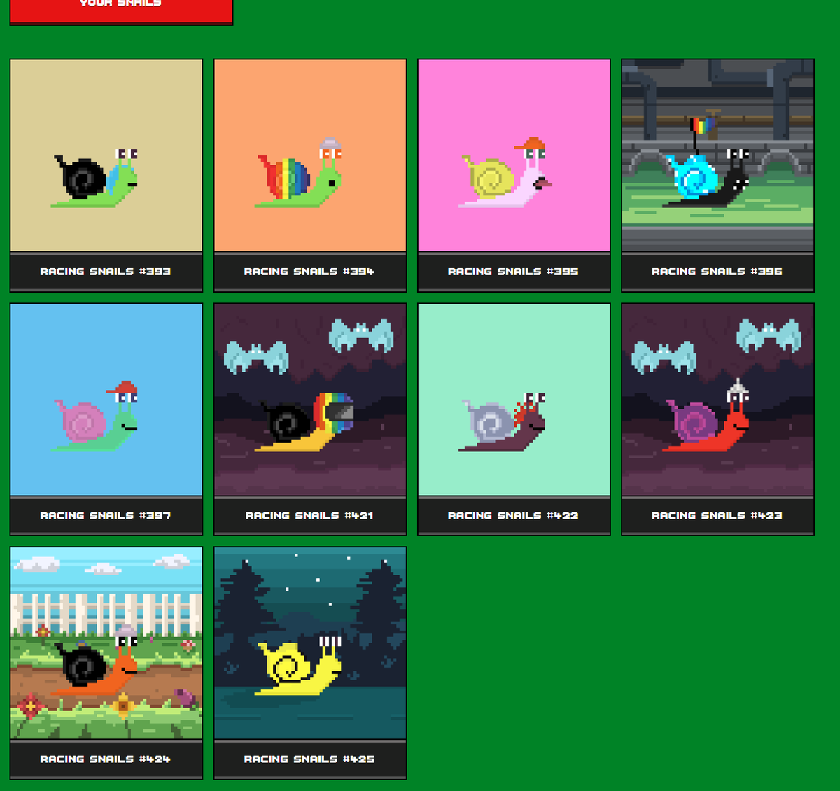 <a href="/ShellsSquad/">Shells Squad 🐌</a> <a href="/Equalizer0x/">Equalizer 🌊</a> TSD x Moonmasters have our 10 snails and are pumped for our Champion!