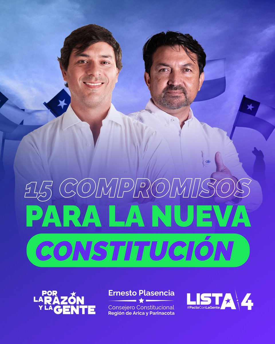 BloqueNorte_'s tweet photo. Compromisos vota A4. Ernesto Plasencia. Por Arica. https://t.co/LyFevOwdqK