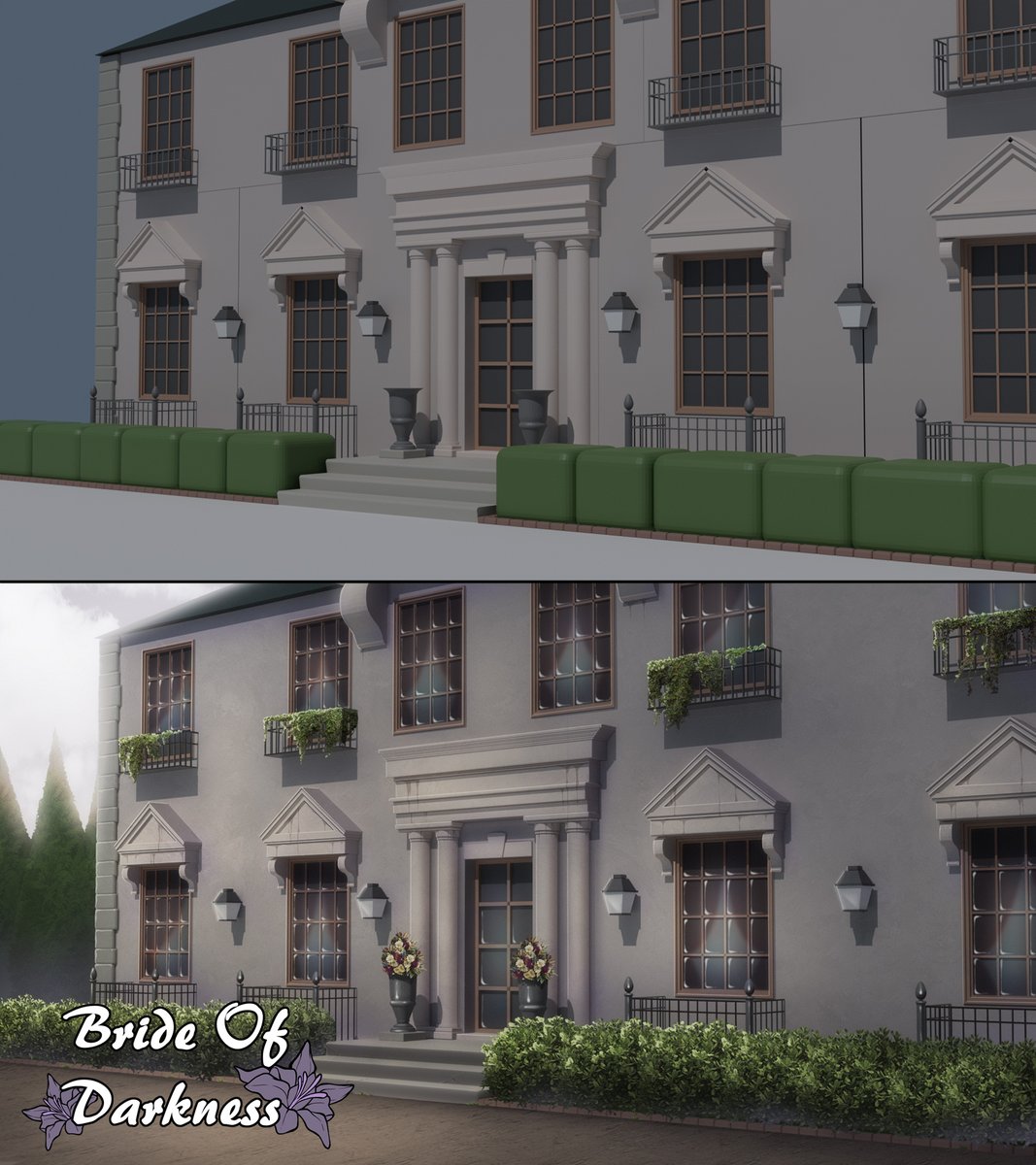 Example of how a rendering makes art~
Chapter Two Coming Soon~
store.steampowered.com/app/2111200/Br…

#background #visualnovel #otome #ArtistOnTwitter